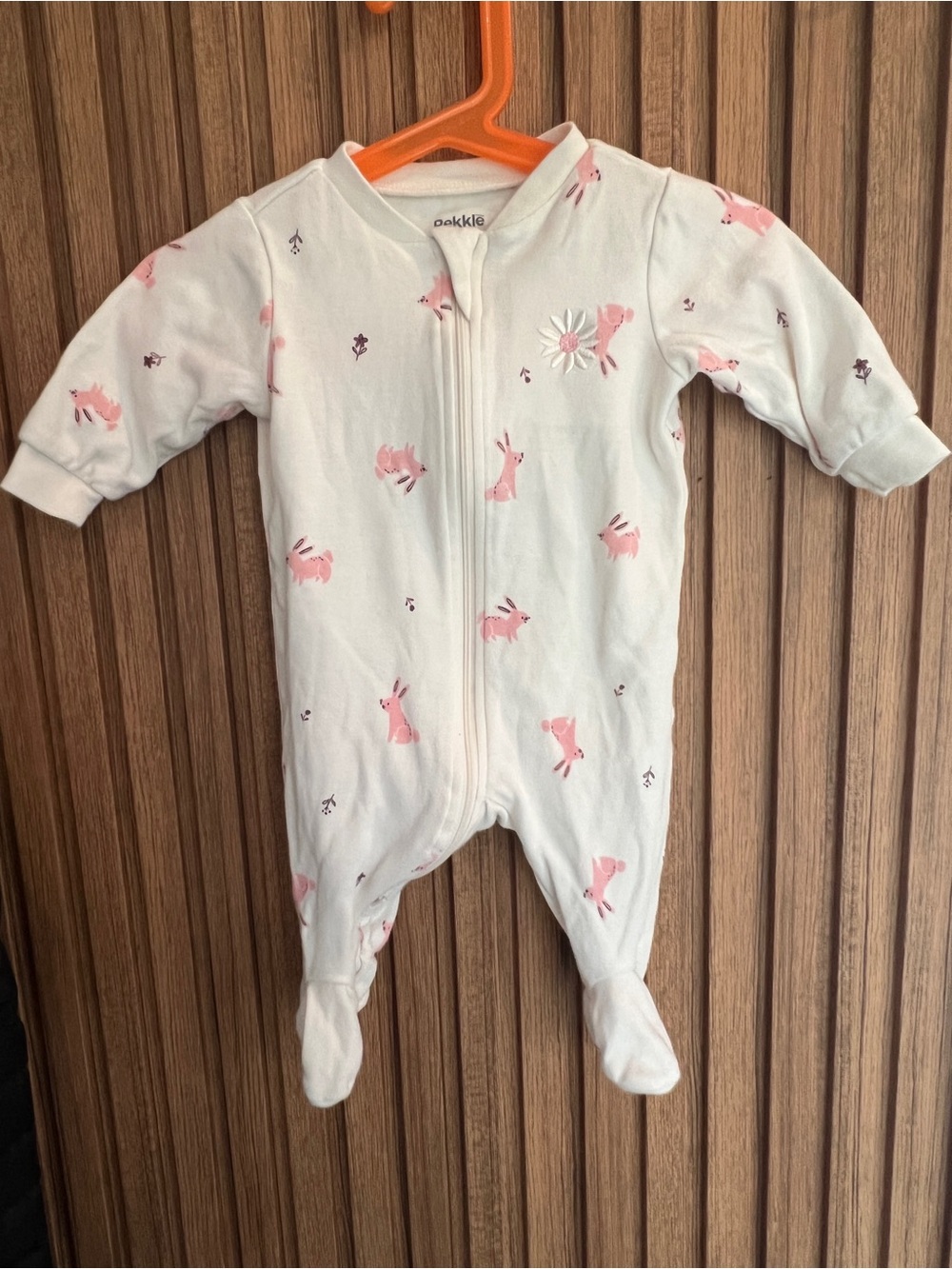 🔥 3 FOR $15 OFFER 🔥 Pekkle Bunny Footed Sleeper 3 months